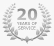 Over 20 years of service
